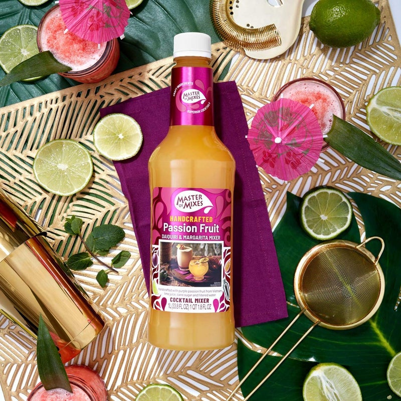 Master of Mixes Margarita / Daiquiri Drink Mixes Variety, Ready to Use, 1 Liter Bottles (33.8 Fl Oz), Pack of 6 Flavors + Margarita Salt - Image 4
